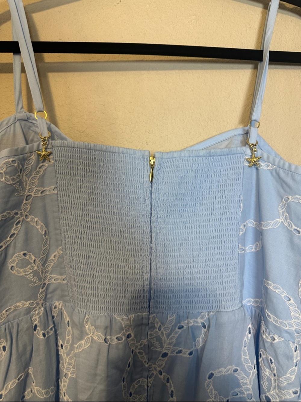 Lilly Pulitzer Pale Blue Eyelet Midi Dress - Picture 9 of 11